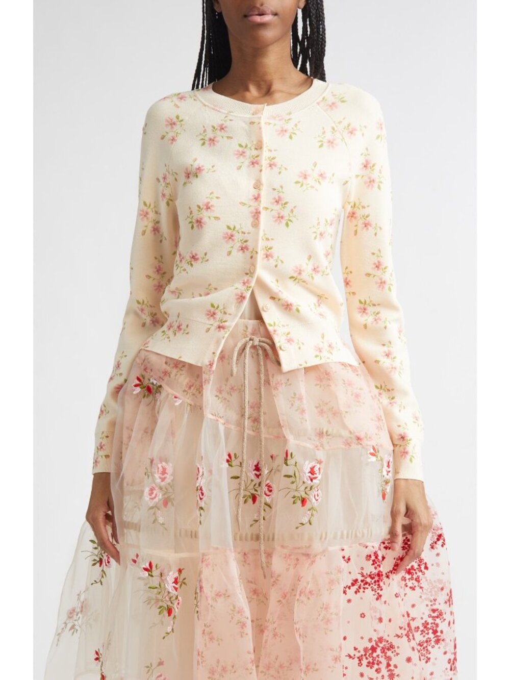 SIMONE ROCHA Shrunken Tiny Flower Cardigan SIZE S NWOT